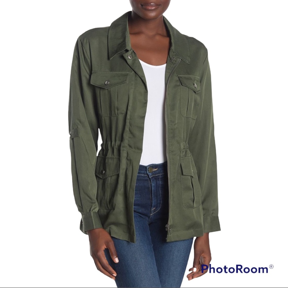 Cupcakes and Cashmere Wynona Jacket in Army Green XS